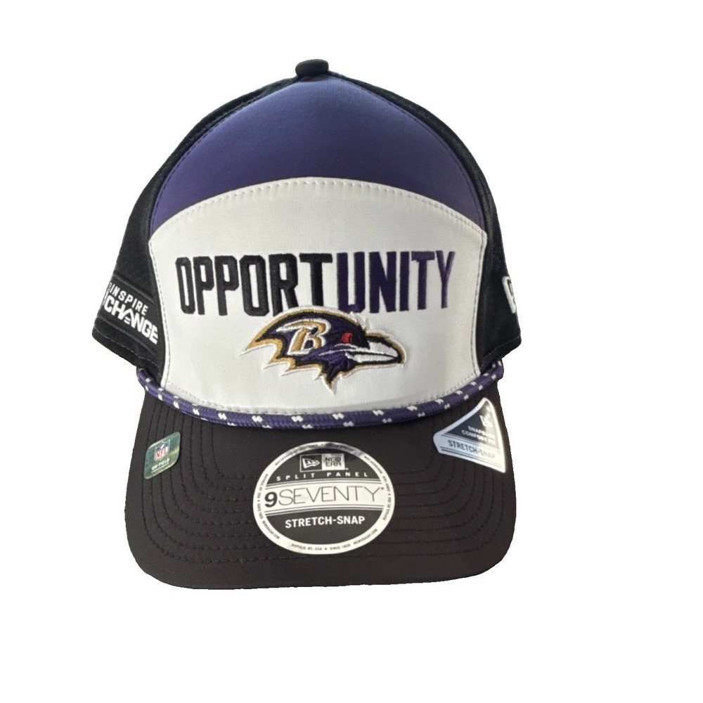 Baltimore Ravens New Era Hat 2025 Inspire Change Split Panel 9FIFTY Snapback Hat